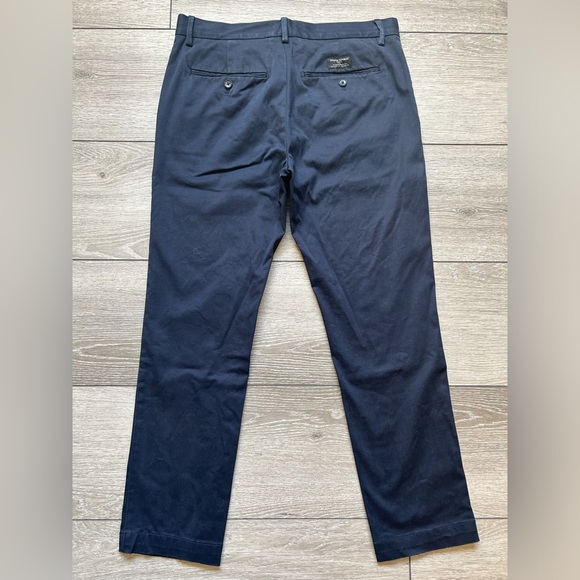 Banana Republic Pants Men 32x32 Navy Fulton Chino Flat Front Classiccore Preppy - Picture 11 of 12